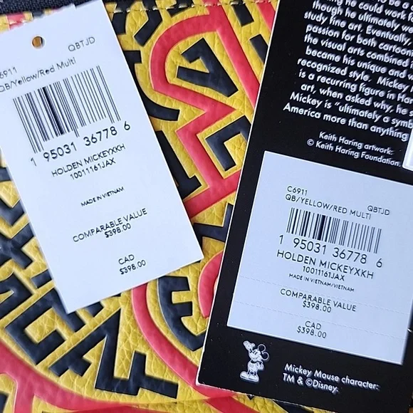 Coach Mickey Mouse Crossbody Bag with Red Coin Pouch - Picture 5 of 10